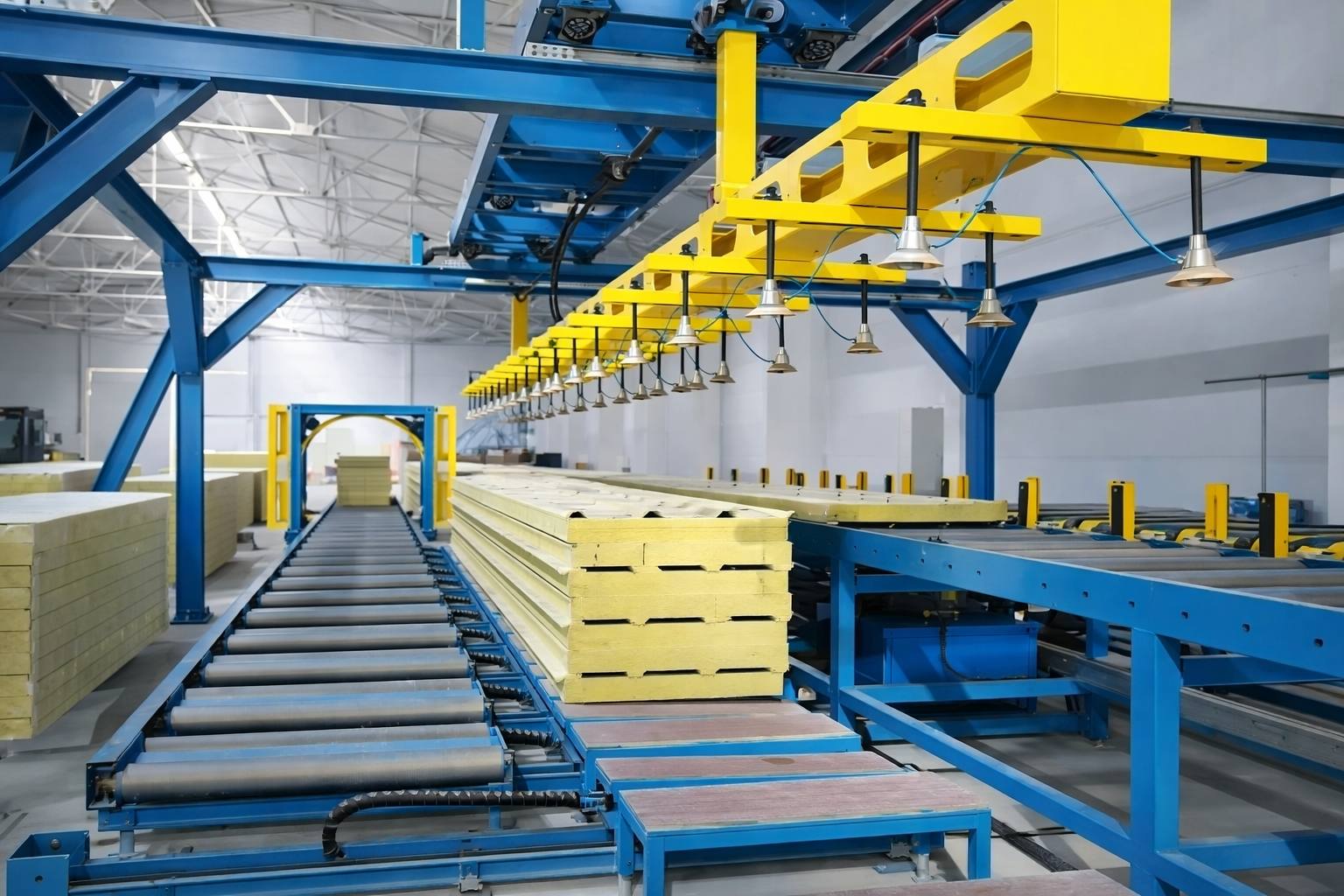 Производство гладких сэндвич-панелей